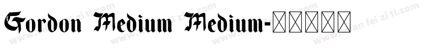 Gordon Medium Medium字体转换